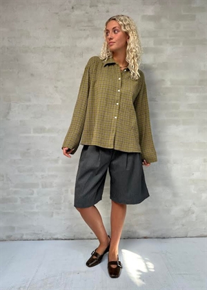 Tinsi check skjorte Gartner Green/Beige Boii Studios 